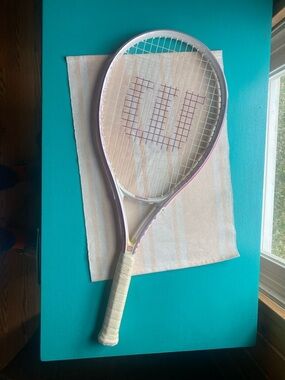 Wilson Nano “Hope” Tennis Racket with Pink and White Frame